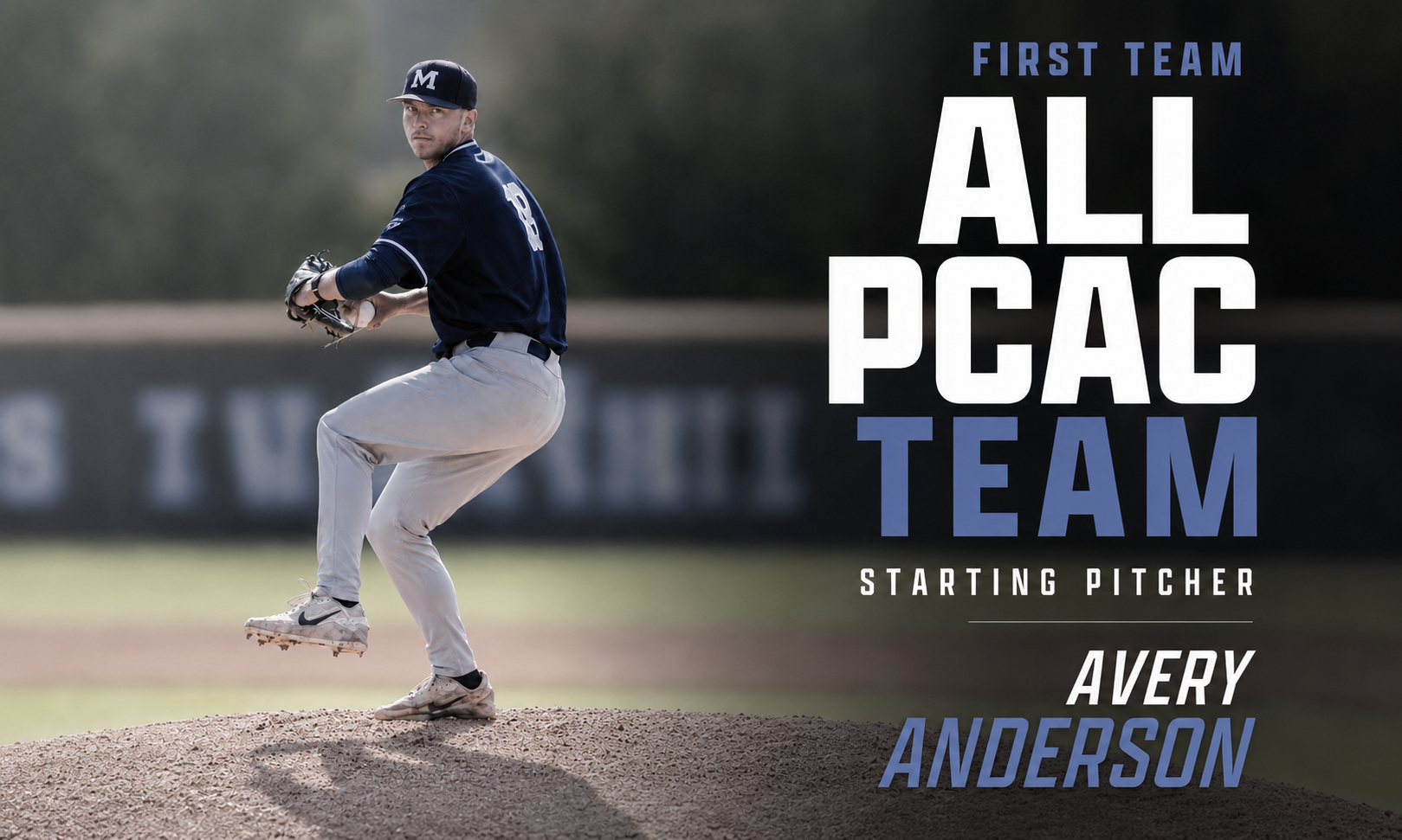 Avery Anderson named All-PCAC Team, Starting Pitcher