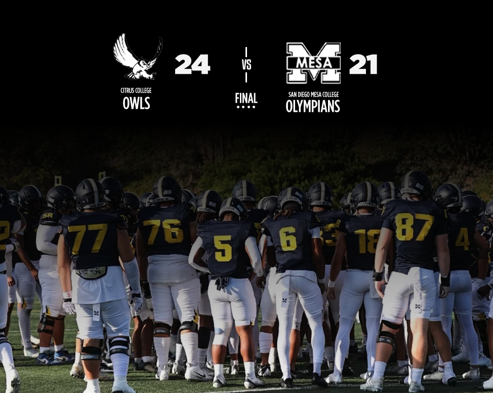 Olympians Fall Short in 24-21 Loss to Citrus College